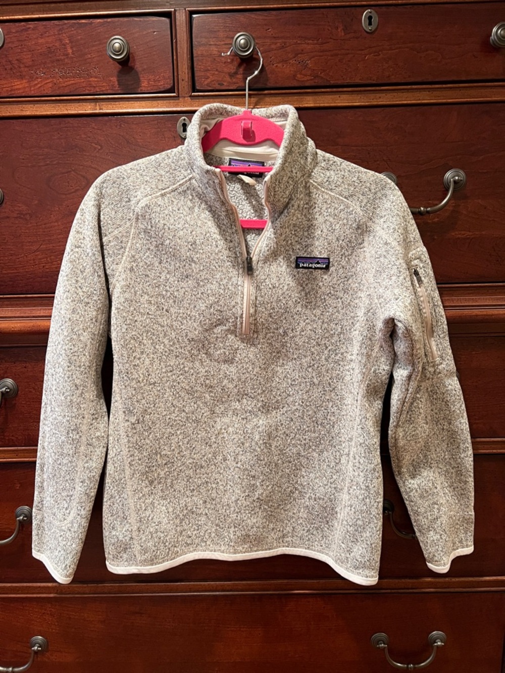 Patagonia Heathered Quarter-Zip Pullover - Neutral Beige